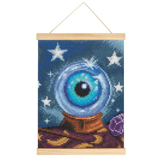 Michaels, 8" x 10" Crystal Ball with Blue Eyeball Diamond Art Kit with Magnetic Wood Frame by Make Market® – Category: Halloween Diamond Painting Kits